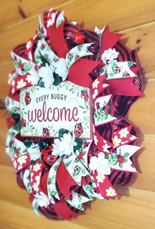 Every Buggy LadyBug Welcome Wreath #2